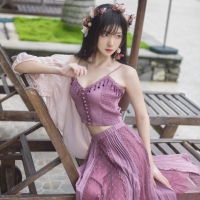 南桃Momoko紫色裙子小仙女3
