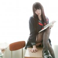 LeChatPrince 教室黑jk眼镜娘1