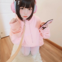 古川kagura 粉色耳机喵3
