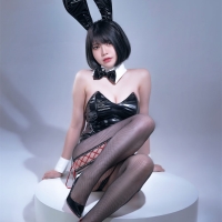 半半子 黑漆皮Bunny3