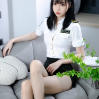 许岚LAN 灰丝制服1