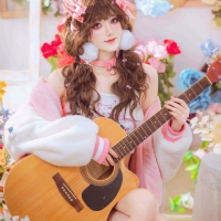 南桃Momoko 少女吉他与蝴蝶结1