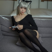 樱岛嗷一 黑猫针织衫连体衣1
