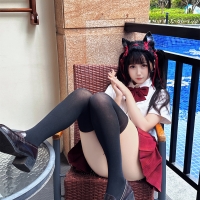 不呆猫 温泉双马尾JK2