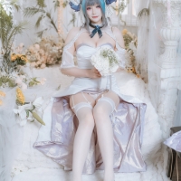 兔胖胖min 柴郡白色礼服1