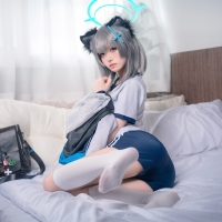 九柒喵 水忍忍体操服白子超高校级心跳物语2