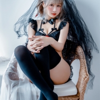 萌芽儿o0 黑白婚纱玫瑰蝴蝶结内衣1