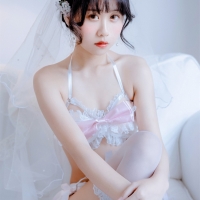 萌芽儿o0 黑白婚纱玫瑰蝴蝶结内衣3