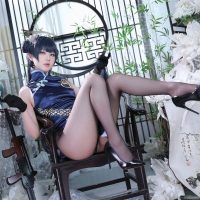 无影喵喵Ghost 妃咲旗袍1