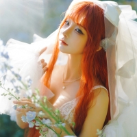 蠢沫沫 草丛婚纱2